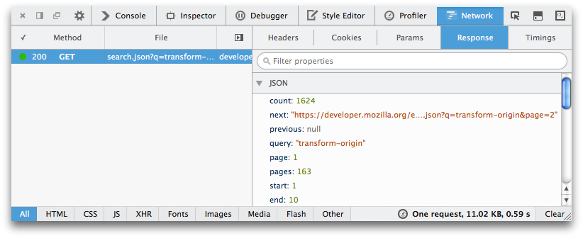 network-response-json