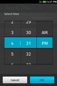 Time Picker in Firefox OS